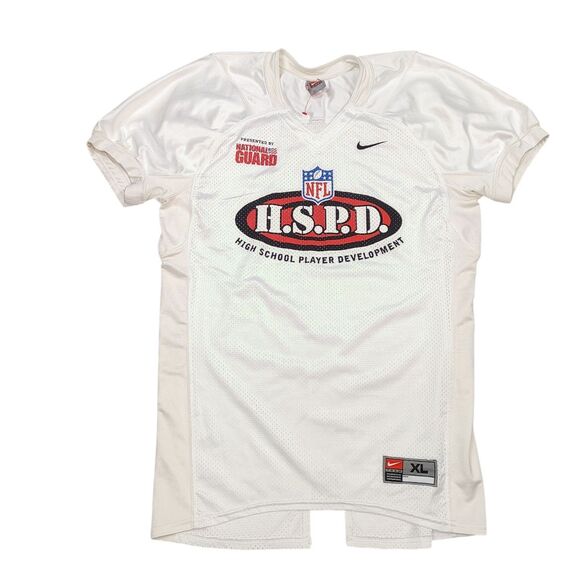(READ) Team Nike NFL High School Player Development Football Jersey Men XL White - Picture 1 of 13